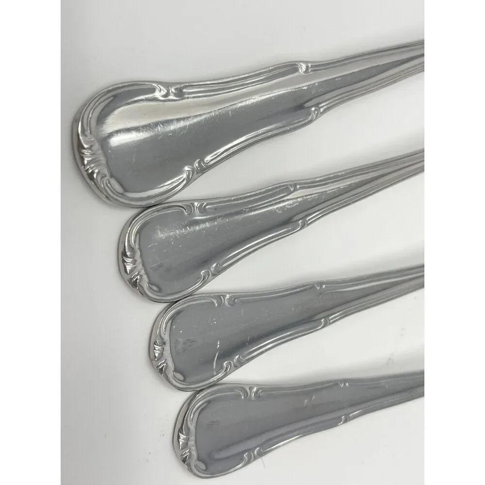 Wmf Cromargan Dorset Barock 3 Teaspoons 6 1/8” Serving Table Spoon 7.75”